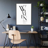 Faith Culture - Christian Home Décor - Virtuous Woman - Proverbs 31:29 Wall Art 28" x 40" (Vertical) Black Frame Fine Art