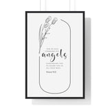 Faith Culture - Christian Home Décor - Virtuous Woman Wings of Protection - Psalm 91:11 Wall Art 24″ x 36″ Black