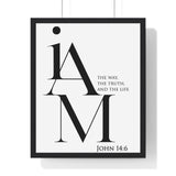Faith Culture - Christian Home Décor - Way, Truth, Life - John 14:6 Wall Art 16" x 20" Black