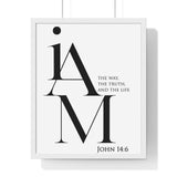 Faith Culture - Christian Home Décor - Way, Truth, Life - John 14:6 Wall Art 16" x 20" White