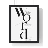 Faith Culture - Christian Home Décor - Word Made Flesh - John 1:1 Wall Art 11″ x 14″ Black