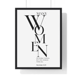 Faith Culture - Christian Home Décor - You Surpass Them All - Proverbs 31:29 Wall Art 18″ x 24″ Black