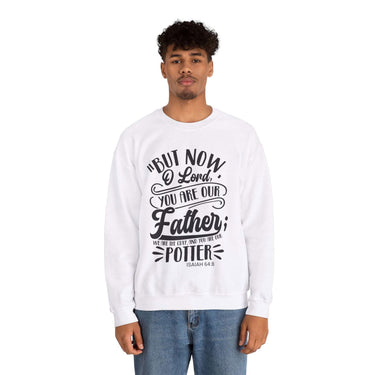 Faith Culture - Clay and Potter - Christian Unisex Heavy Blendâ„¢ Crewneck Sweatshirt White