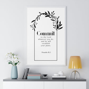 Faith Culture - Commit to the Lord - Proverbs 16:3 - Christian Wall Art