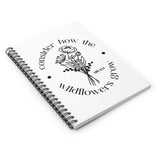 Faith Culture - Consider How the Wild Flowers Grow - Luke 12:27 - Christian Spiral Notebook - Ruled Line