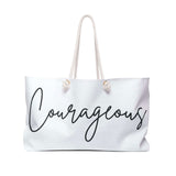 Faith Culture - Courageous - Christian Weekender Tote Bag 24" × 13"