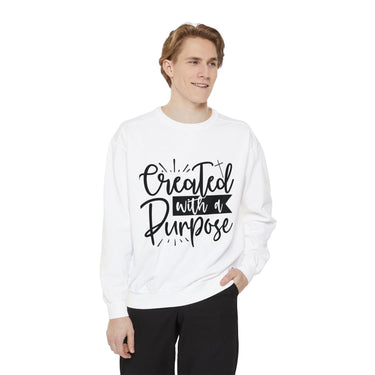 Faith Culture - Created with a Purpose Christian Unisex Garment-Dyed Sweatshirt