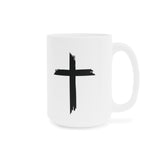 Faith Culture - Cross - Christian Ceramic Coffee Mug (11oz5oz0oz) 15oz White