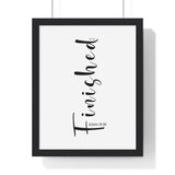Faith Culture - Cry of Victory - John 19:30 - Christian Wall Art 11″ x 14″ Black