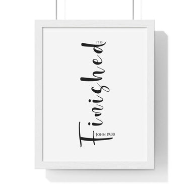 Faith Culture - Cry of Victory - John 19:30 - Christian Wall Art 11″ x 14″ White