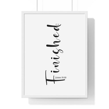 Faith Culture - Cry of Victory - John 19:30 - Christian Wall Art 18″ x 24″ White