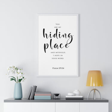 Faith Culture - Divine Haven - Psalm 119:114 - Christian Wall Art
