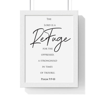 Faith Culture - Divine Sanctuary - Psalm 9:9-10 - Christian Wall Art 8" x 11" White