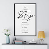 Faith Culture - Divine Sanctuary - Psalm 9:9-10 - Christian Wall Art