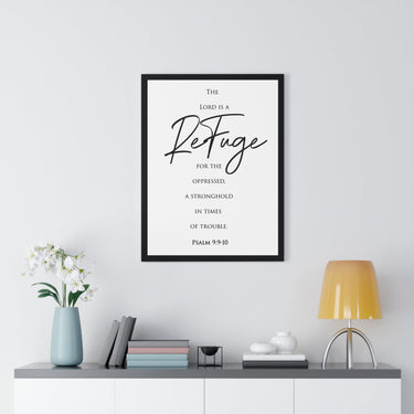 Faith Culture - Divine Sanctuary - Psalm 9:9-10 - Christian Wall Art