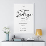 Faith Culture - Divine Sanctuary - Psalm 9:9-10 - Christian Wall Art