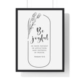 Faith Culture - Enduring Hope - Romans 12:12 - Christian Wall Art 18″ x 24″ Black