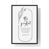 Faith Culture - Enduring Hope - Romans 12:12 - Christian Wall Art 20" x 30" Black