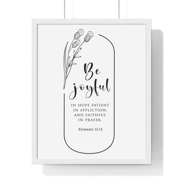 Faith Culture - Enduring Hope - Romans 12:12 - Christian Wall Art 16" x 20" White