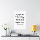 Faith Culture - Ephesians 2:10 Poster - Christian Wall Art - Created in Christ Decor