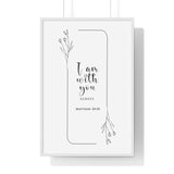 Faith Culture - Ever-Present Guide - Matthew 28:20 - Christian Wall Art 24″ x 36″ White
