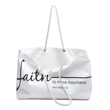 Faith Culture - Faith Moves Mountains Christian Weekender Tote Bag