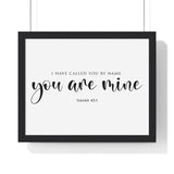 Faith Culture - Fear Not - Isaiah 43:1 - Christian Wall Art 14″ x 11″ Black