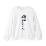 Faith Culture - Fearfully and Wonderfully Made - Psalm 139:14 - Christian Unisex Heavy Blendâ„¢ Crewneck Sweatshirt White