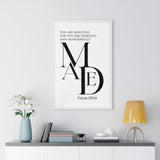 Faith Culture - "Fearfully and Wonderfully Made" - Psalm 139:14 Christian Vertical Framed Wall Art 20" x 30" White