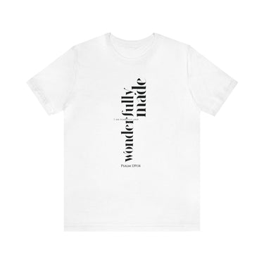 Faith Culture - Fearfully and Wonderfully Made Psalm 139:14 - Christian Unisex Jersey Short Sleeve Tee
