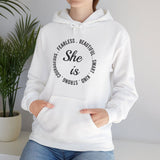 Faith Culture - Fearless Christian Woman - Unisex Heavy Blendâ„¢ Hooded Sweatshirt White