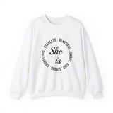 Faith Culture - Fearless Christian Woman Unisex Heavy Blendâ„¢ Crewneck Sweatshirt