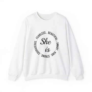 Faith Culture - Fearless Christian Woman Unisex Heavy Blendâ„¢ Crewneck Sweatshirt