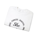 Faith Culture - Fearless Christian Woman Unisex Heavy Blendâ„¢ Crewneck Sweatshirt