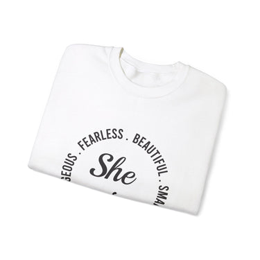 Faith Culture - Fearless Christian Woman Unisex Heavy Blendâ„¢ Crewneck Sweatshirt