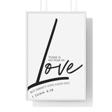 Faith Culture - Fearless Love - 1 John 4:18 - Christian Wall Art 24″ x 36″ White