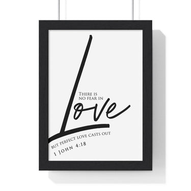 Faith Culture - Fearless Love - 1 John 4:18 - Christian Wall Art 8" x 11" Black