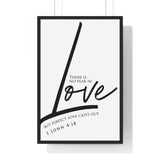 Faith Culture - Fearless Love - 1 John 4:18 - Christian Wall Art 20" x 30" Black