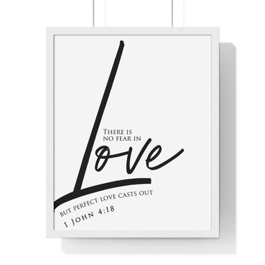 Faith Culture - Fearless Love - 1 John 4:18 - Christian Wall Art 16" x 20" White