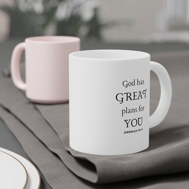 Faith Culture - For I know the Plans I have for You Jeremiah 29:11 Christian Ceramic Coffee Mug (11oz5oz0oz) 20oz White