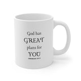 Faith Culture - For I know the Plans I have for You Jeremiah 29:11 Christian Ceramic Coffee Mug (11oz5oz0oz)