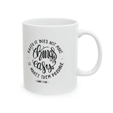 Faith Culture - For with God Nothing Shall be Impossible - Luke 1:37 Christian Ceramic Coffee Mug 11oz
