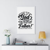 Faith Culture - Galatians 4:6 - God Has Sent the Spirit of His Son - Christian Vertical Framed Wall Art 20" x 30" White