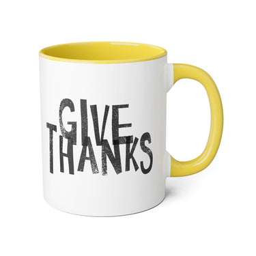 Faith Culture - Give Thanks - Christian Thanksgiving Accent Mug, 11oz