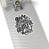 Faith Culture - Give Thanks with a Grateful Heart - Christian Thanksgiving Vinyl Sticker