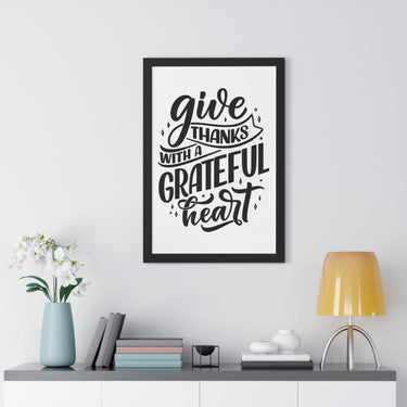 Faith Culture - Give Thanks with a Grateful Heart - Christian Thanksgiving Wall Art