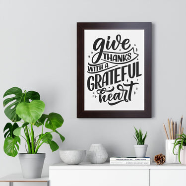 Faith Culture - Give Thanks with a Grateful Heart - Christian Thanksgiving Wall Art
