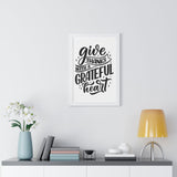 Faith Culture - Give Thanks with a Grateful Heart - Christian Thanksgiving Wall Art