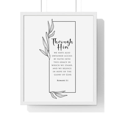 Faith Culture - Glory of God - Romans 5:1 - Christian Wall Art 16" x 20" White