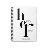 Faith Culture - God Is Within Her - Psalm 46:5 - Christian Spiral Notebook - Ruled Line One Size